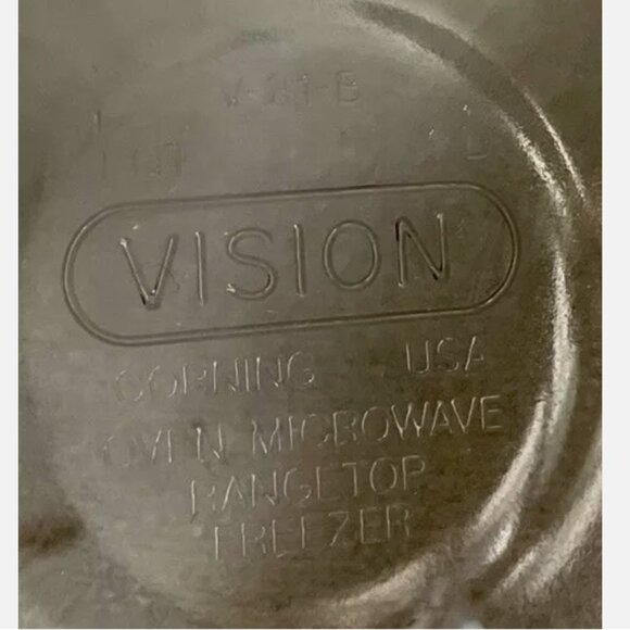 Corning Vision 1 Quart Casserole Serving Round Dish Ribbed Amber V-31-B NO LID - Picture 5 of 5